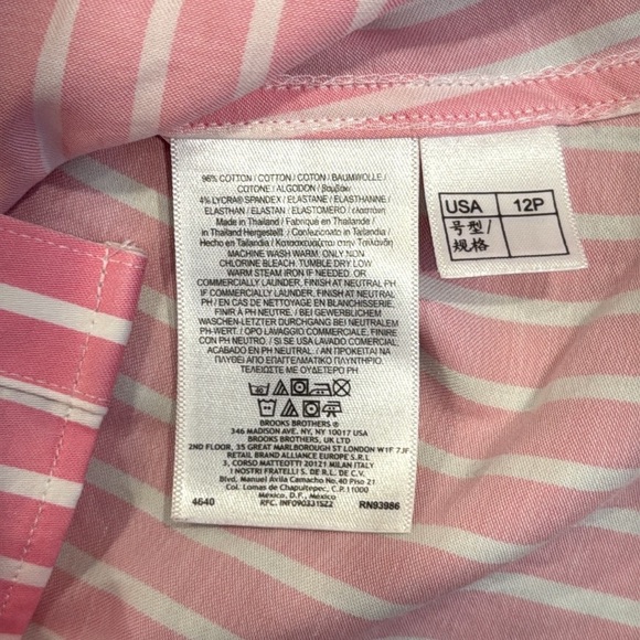 🔥Brooks Brothers Pink and White Striped Shirt🔥 - Picture 5 of 6